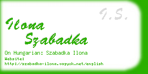 ilona szabadka business card